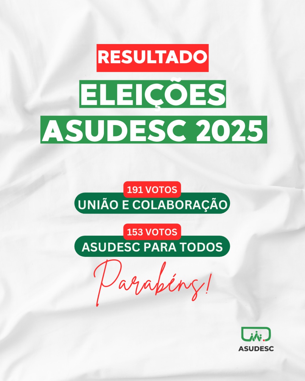 Resultado eleição